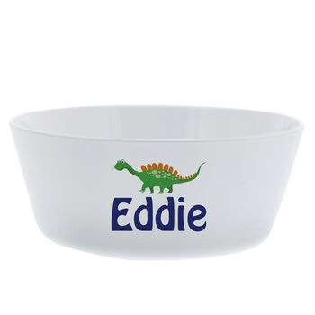 Personalised Dinosaur Baby Plastic Bowl, 2 of 4