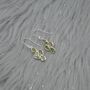Peridot Sterling Silver Drop Earrings August Birthstone, thumbnail 5 of 9