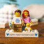 Personalised First Father’s Day Lego® Brick Minifig Gift: Cute New Parents Keepsake With Baby, thumbnail 2 of 11