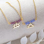 Birthstone Bar Necklace With Zodiac Charm Detail, thumbnail 3 of 12