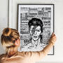 The Songs Of Bowie Illustration Print, thumbnail 3 of 8