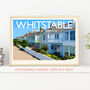 Personalised Whitstable Vintage Style Travel Poster, thumbnail 6 of 9