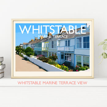 Personalised Whitstable Vintage Style Travel Poster, 6 of 9