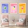 Aperol, Hugo And Limoncello Spritz Print Set Trio, thumbnail 2 of 3