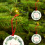 Personalised Couples First Christmas Decoration Mistletoe Bauble, thumbnail 2 of 5