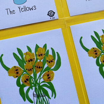 'The Yellows' Flower Art Print, 3 of 5