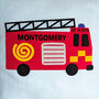 Fire Engine Personalised Cushion, thumbnail 3 of 3