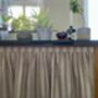 Velcro Sink Skirt, Putty And Beige Bespoke Stripy Cabinet Curtain, thumbnail 4 of 5
