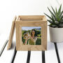 Personalised Oak Birthday Photo Cube Keepsake Box, thumbnail 3 of 4