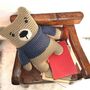 Handmade Chunky Crochet Square Bear Soft Toy, thumbnail 5 of 5