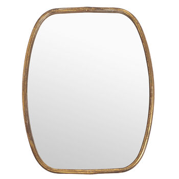 Curved Gold Wall Mirror, 2 of 5