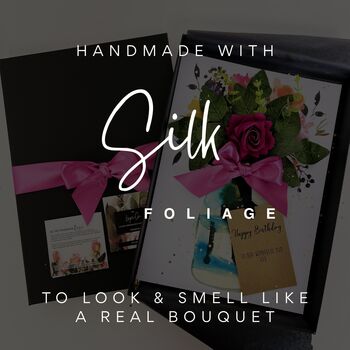 Personalised 40th Birthday Card For Her – Luxury Hot Pink Rose, Handmade 3D Scented Card, 2 of 12