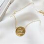 Chunky 18 K Gold Plated Silver Feminist Necklace, thumbnail 2 of 8