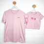 Personalised Mother And Daughter Matching Pink T Shirt Set, thumbnail 3 of 4