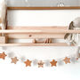 Twinkle Wooden Stars Personalised Garland, thumbnail 2 of 5