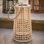Roche Rattan Lantern With Rope Handle, thumbnail 1 of 4
