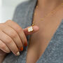 White Agate Clover Necklace, thumbnail 3 of 4