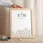 Floral Line Drawing Drop Top Frame Wedding Guest Book, thumbnail 4 of 5