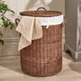 Aden Round Rattan Laundry Basket, thumbnail 1 of 5