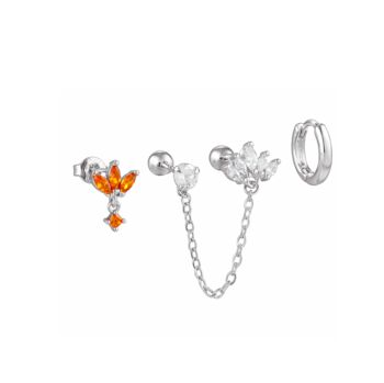 Orange Chain And Hoop Set, 3 of 3