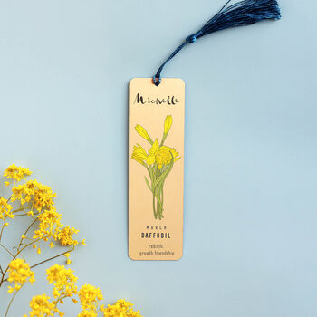 Personalised Birth Flower Bookmark, 8 of 12