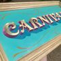 'Carnival' Gold Leaf Typography Wall Art Sign, thumbnail 1 of 11