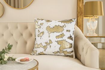Cushion Cover Sequin Gold, Silver, Black, White, 2 of 6