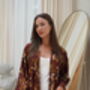 Burgundy Satin Kimono Robe, thumbnail 1 of 5