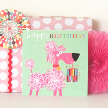 Happy Birthday Poodle Greetings Card, 4 of 5