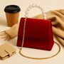 Vegan Leather Crossbody Bag With Pearl Handle, thumbnail 5 of 7
