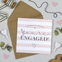 Candy Stripe Engagement Card, thumbnail 1 of 1
