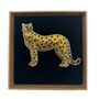 Embroidered Gold Cheetah Brooch, thumbnail 3 of 4