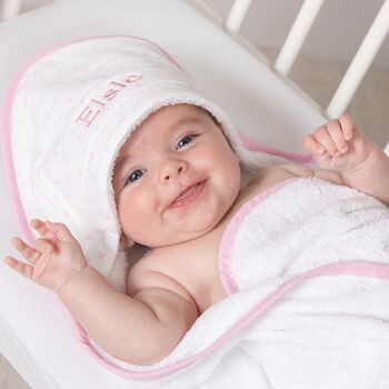 Personalised Star Baby Towelling Hooded Cuddlerobe, 3 of 9