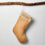 Personalised Embroidered Effect Jute Christmas Stocking, thumbnail 4 of 4
