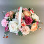 Faux Flowers In White Basket, thumbnail 2 of 4