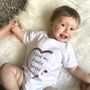 I Love My Auntie Personalised Rose Gold Heart Babygrow, thumbnail 1 of 3