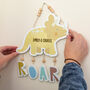 Personalised Name O Saurus Roar Dinosaur Sign, thumbnail 2 of 4