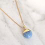 The Orb Blue Opal October Birthstone Necklace, thumbnail 2 of 7