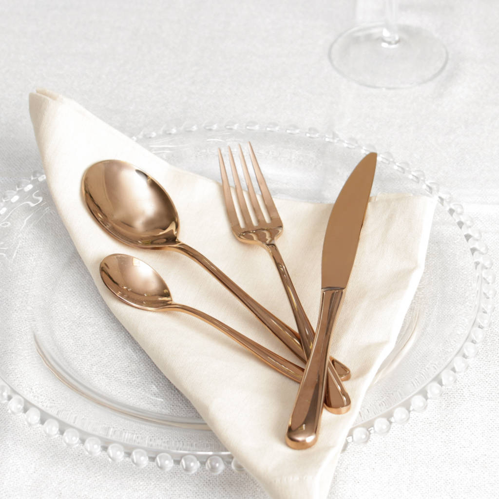 24pc copper cutlery set by dibor