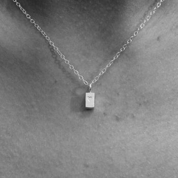 Sterling Silver Small Ingot Pendant, 4 of 7