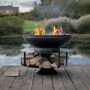 Fire Pit With Grill: Ring Of Logs 90 Swing Arm BBQ Rack, thumbnail 1 of 9