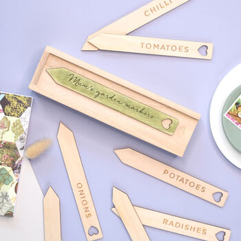 Personalised Box Of Veg And Herb Plant Markers For Her, 8 of 8
