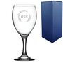 Personalised Wreath Initials Imperial Wine Glass, thumbnail 2 of 5