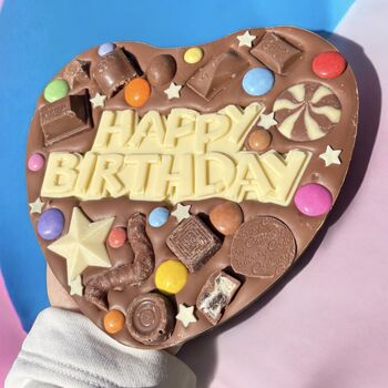 Happy Birthday Belgian Chocolate Heart, 2 of 3