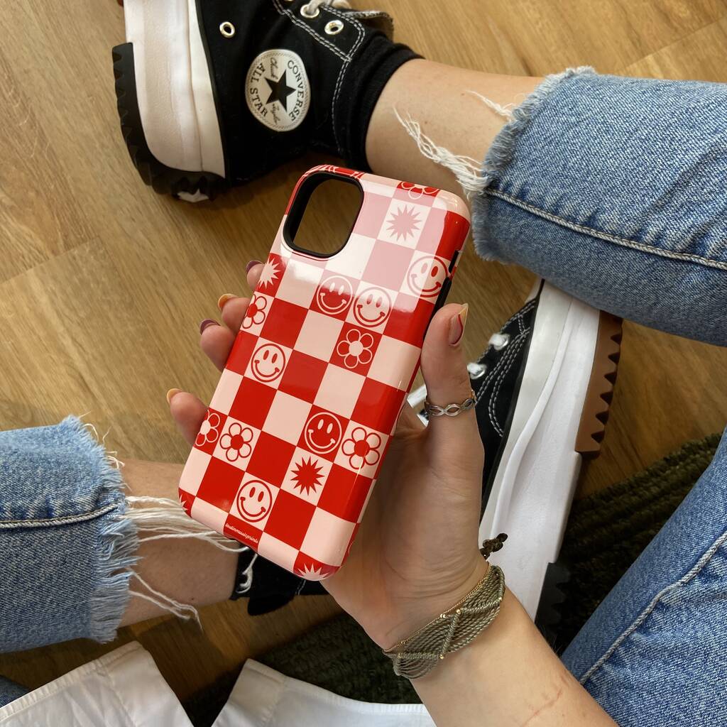Checkerboard Phone Case By Lost In Music Prints