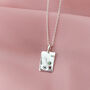 Family Birthstone Oblong Tag Necklace, thumbnail 1 of 2