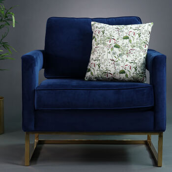 Luxury Super Soft Velvet Cushion Welsh Meadow Floral, 6 of 7
