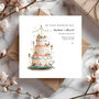 Personalised Whimsical Wedding Cake Card, thumbnail 1 of 3