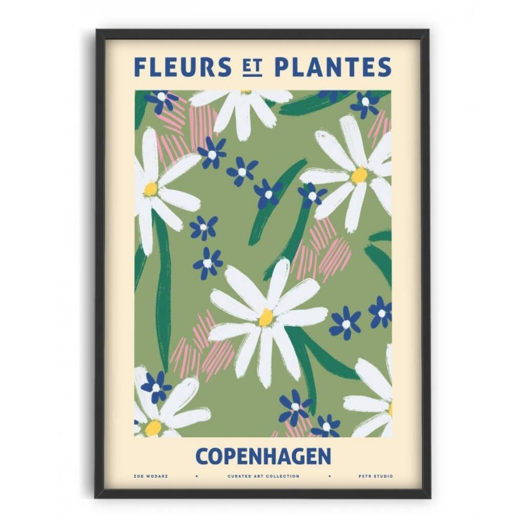 Fleurs Et Plantes Copenhagen Artwork Print 50xm X 70cm, 1 of 3