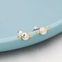 Planet Stud Earrings In Sterling Silver, thumbnail 5 of 12